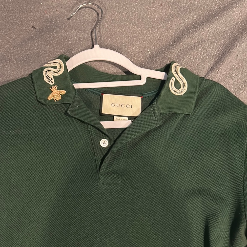 Gucci green button up